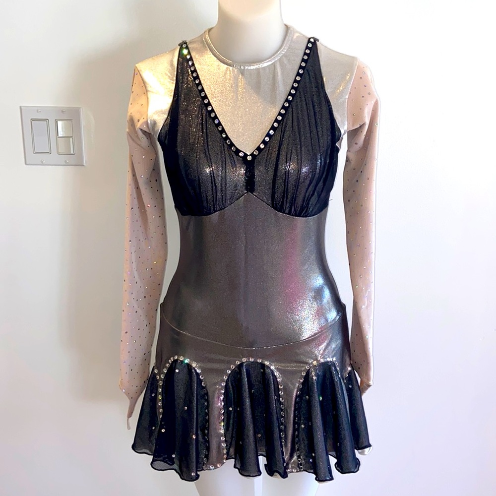 Cyber Punk* Metallic & Mesh Bodycon Glitter Dress